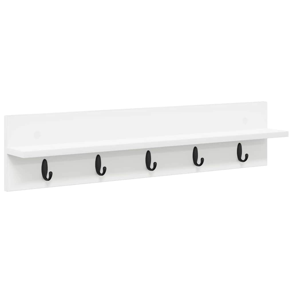 Wall-Mounted Coat Rack Wall-Mounted White 80 x 10,5 x 18 cm