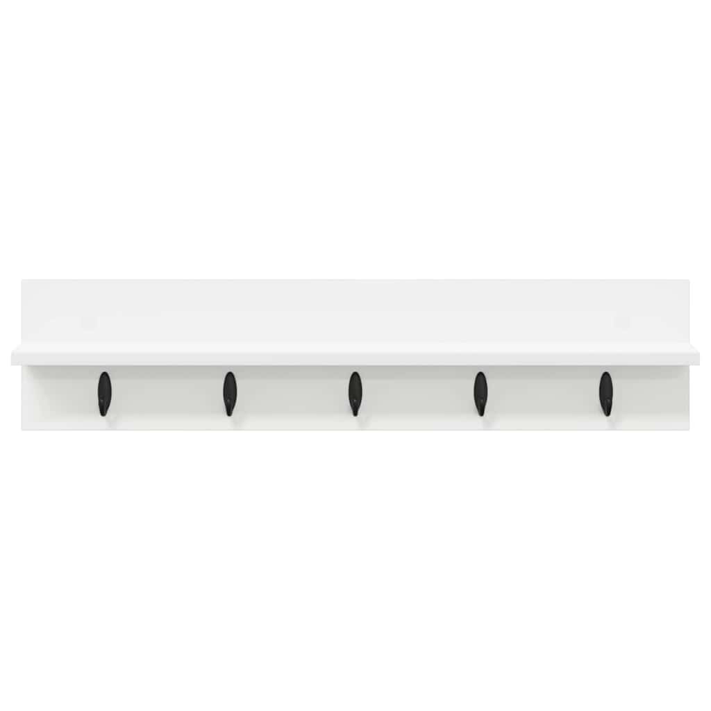 Wall-Mounted Coat Rack Wall-Mounted White 80 x 10,5 x 18 cm