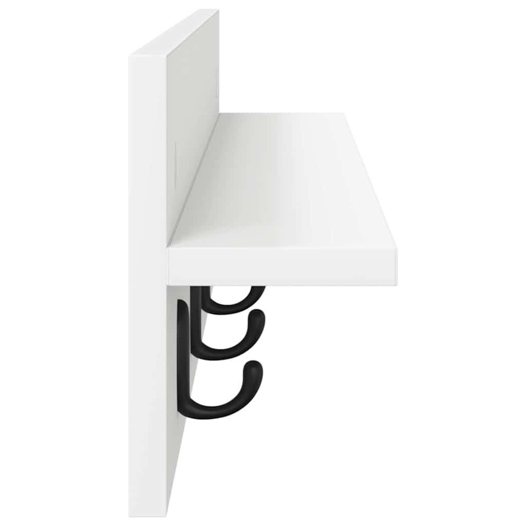 Wall-Mounted Coat Rack Wall-Mounted White 80 x 10,5 x 18 cm