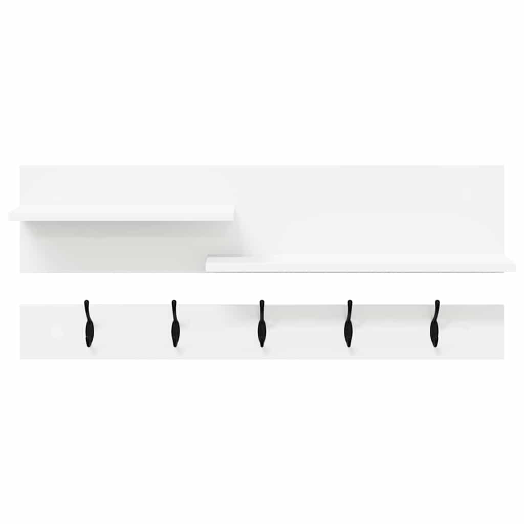 Wall-Mounted Coat Rack White 90 x 15 x 36 cm Engineered wood