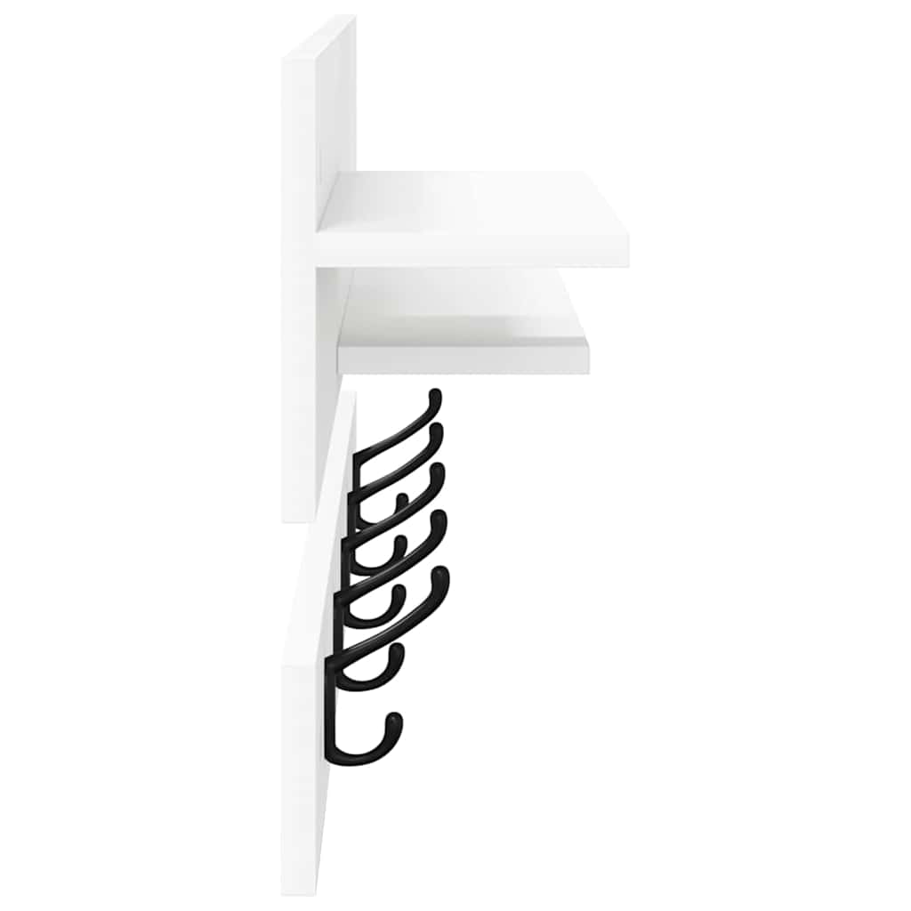 Wall-Mounted Coat Rack White 90 x 15 x 36 cm Engineered wood
