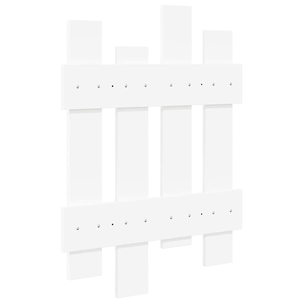 Wall-Mounted Coat Rack White 60 x 3 x 82 cm Engineered wood