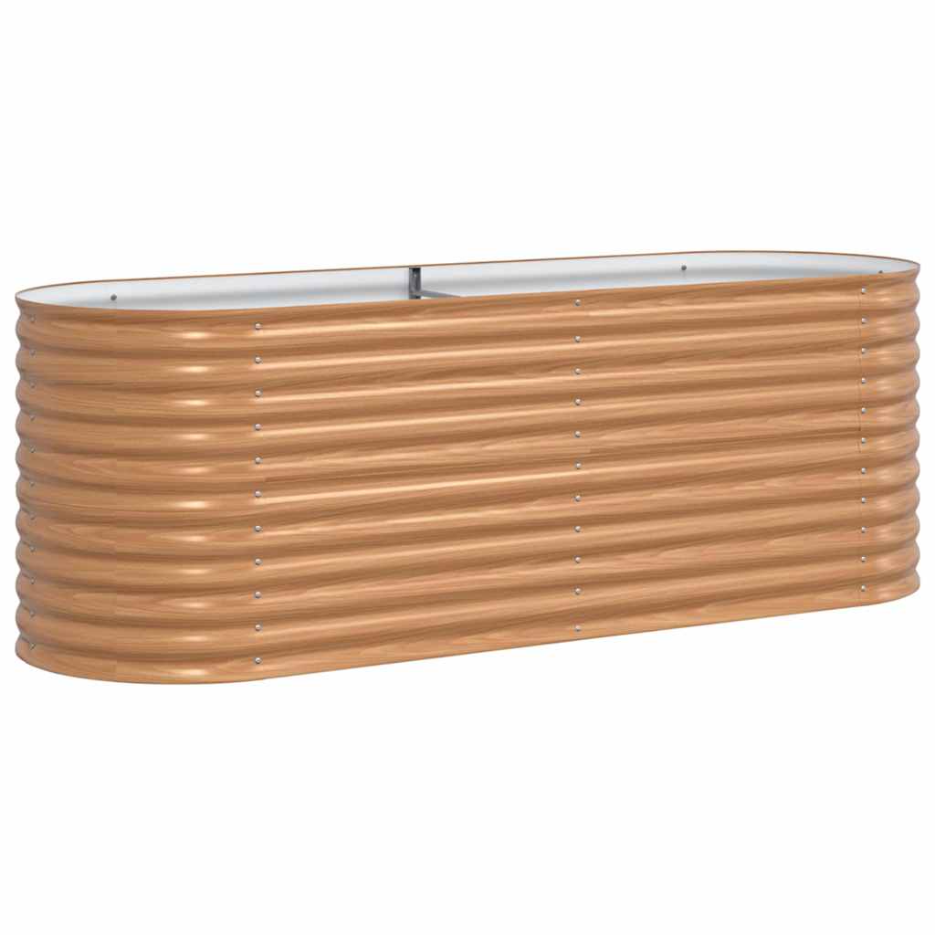 Raised Bed Brown 240 x 80 x 81 cm Steel