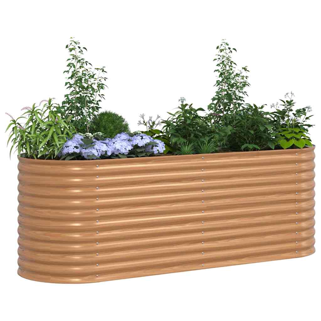 Raised Bed Brown 240 x 80 x 81 cm Steel