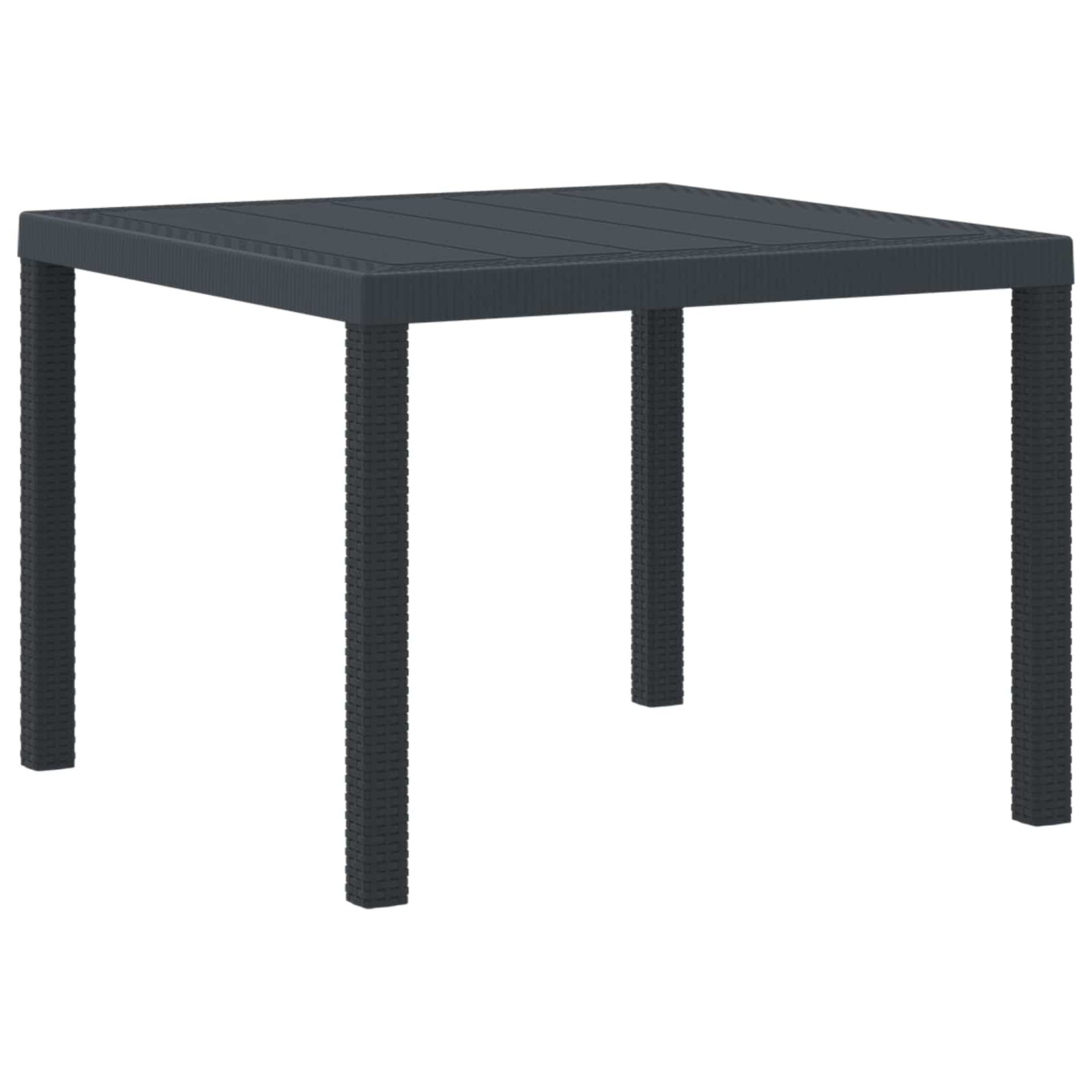 Garden Table Anthracite 100 x 100 x 73 cm Poly Rattan