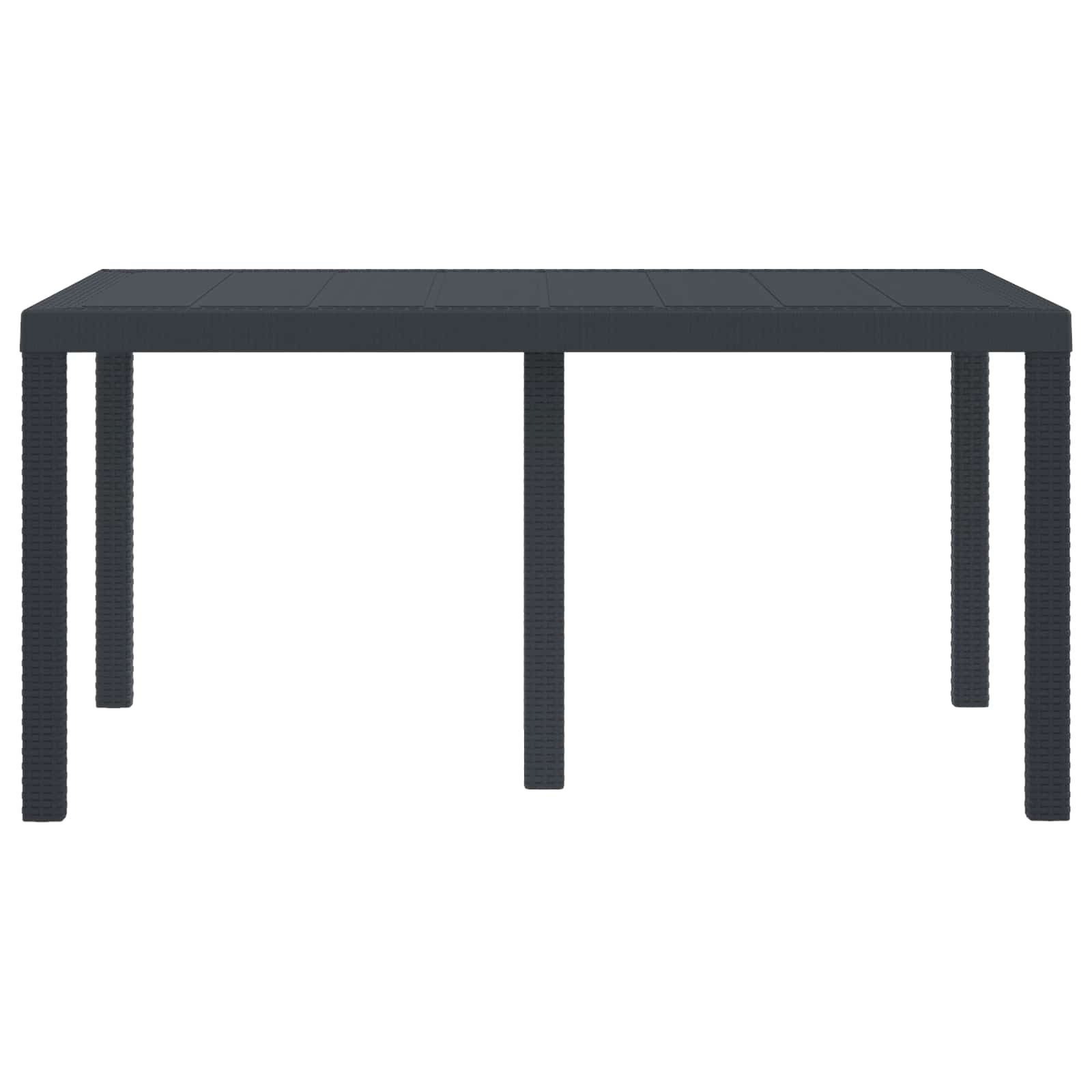 Garden Table Anthracite 150 x 100 x 73 cm Poly Rattan