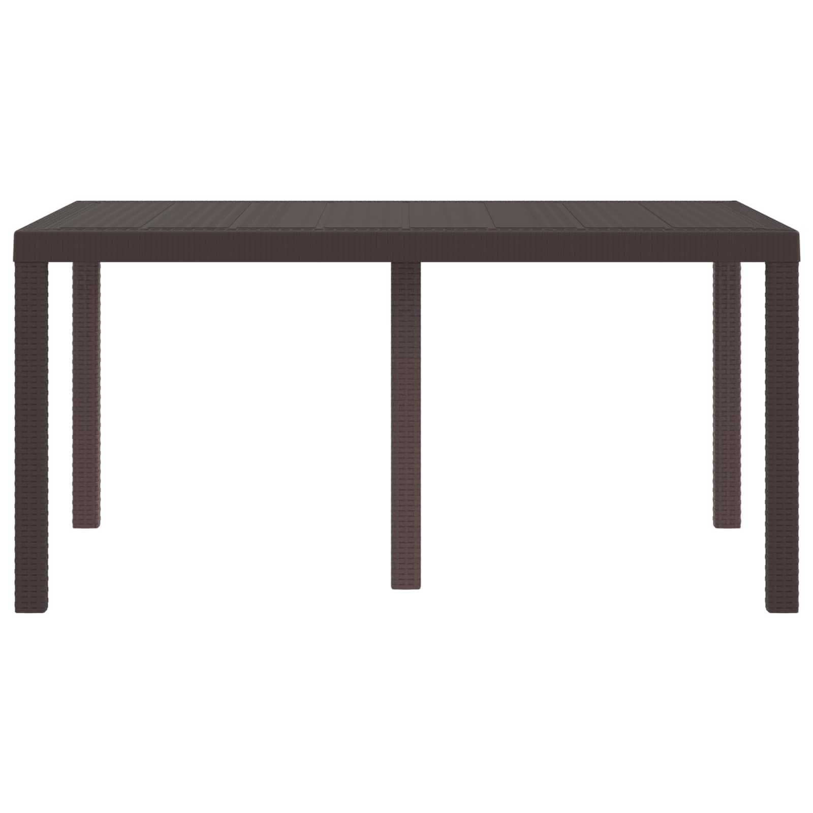 Garden Table Brown 150 x 100 x 73 cm Poly Rattan
