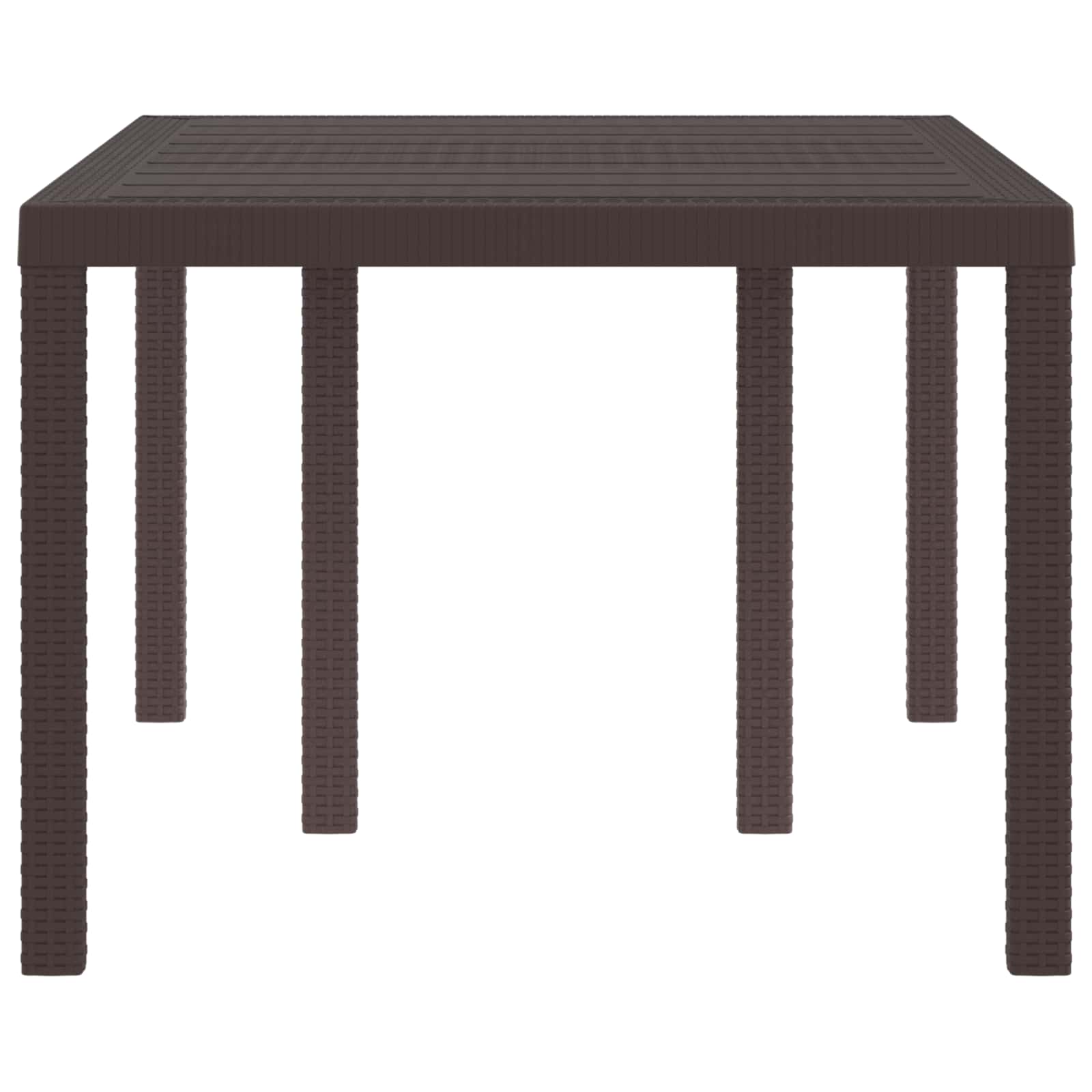 Garden Table Brown 150 x 100 x 73 cm Poly Rattan