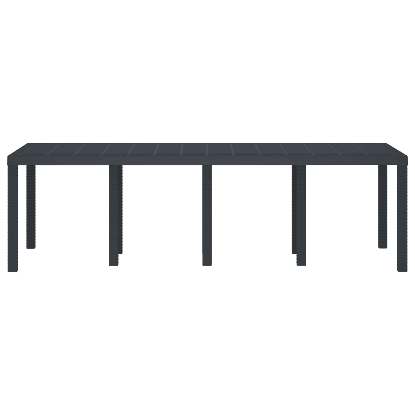 Garden Table Anthracite 250 x 100 x 73 cm Poly Rattan