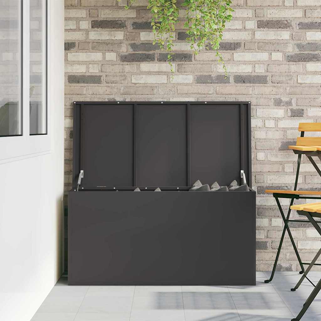 Outdoor Storage Box Black 100 x 50,5 x 50 cm Steel