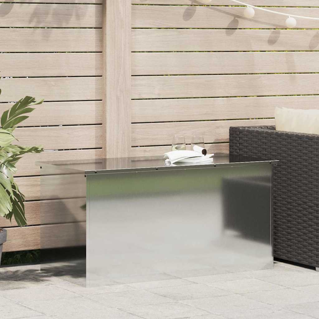 Garden Storage Cushion Box Galvanised Steel 100 x 50,5 x 50 cm