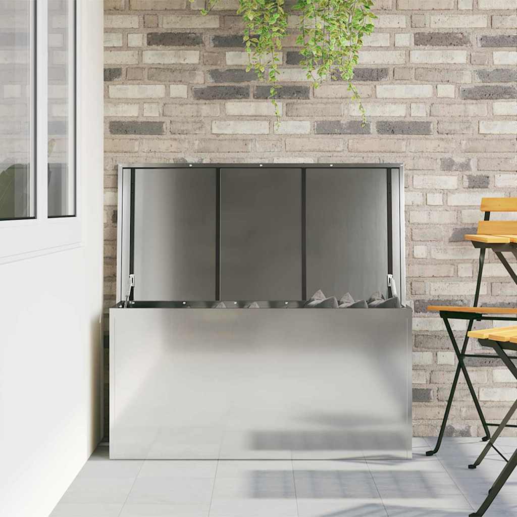 Garden Storage Cushion Box Galvanised Steel 100 x 50,5 x 50 cm