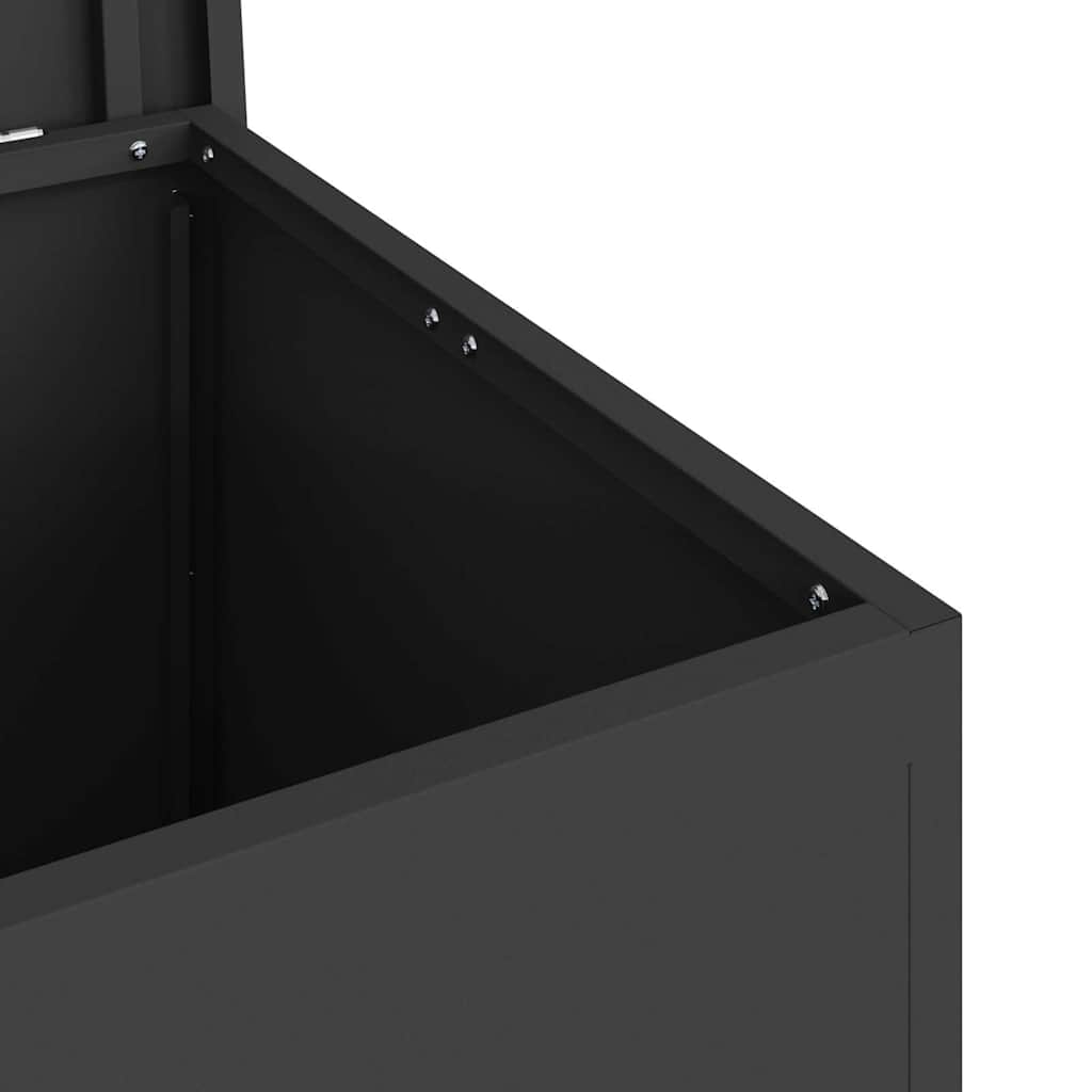 Outdoor Storage Box Black 55 x 50,5 x 50 cm Steel