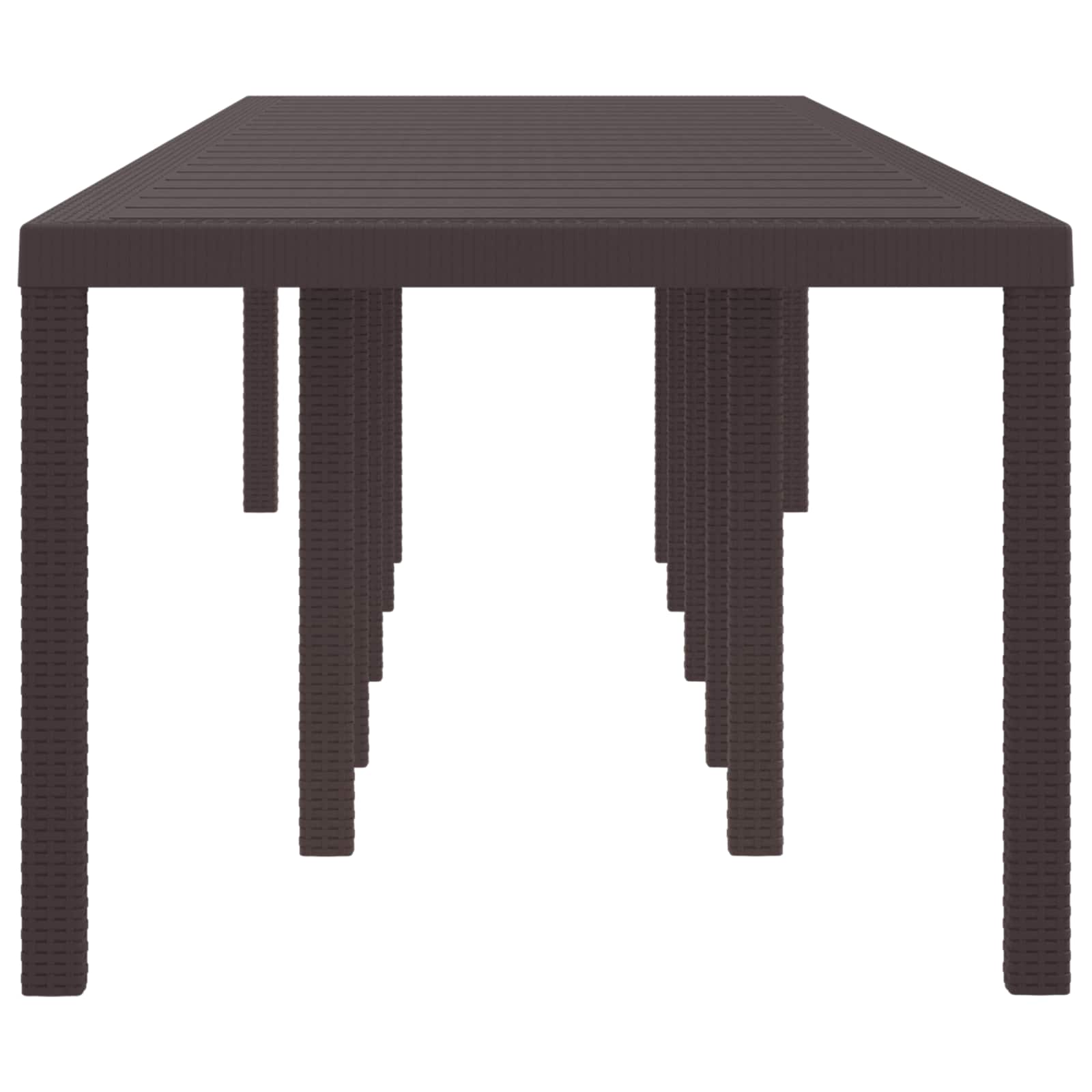 Garden Table Brown 350 x 100 x 74 cm Poly Rattan