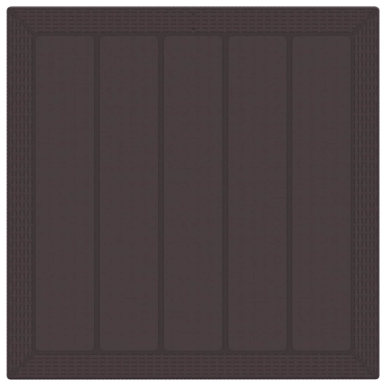 Garden Dining Set 5 pcs Brown Polypropylene