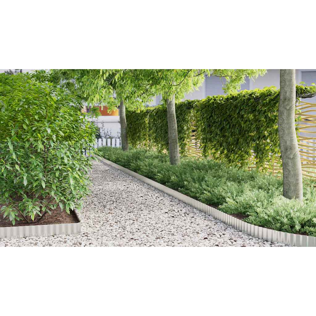 Lawn Edge Silver 1000 x 15 x 0.03 cm Galvanised Steel