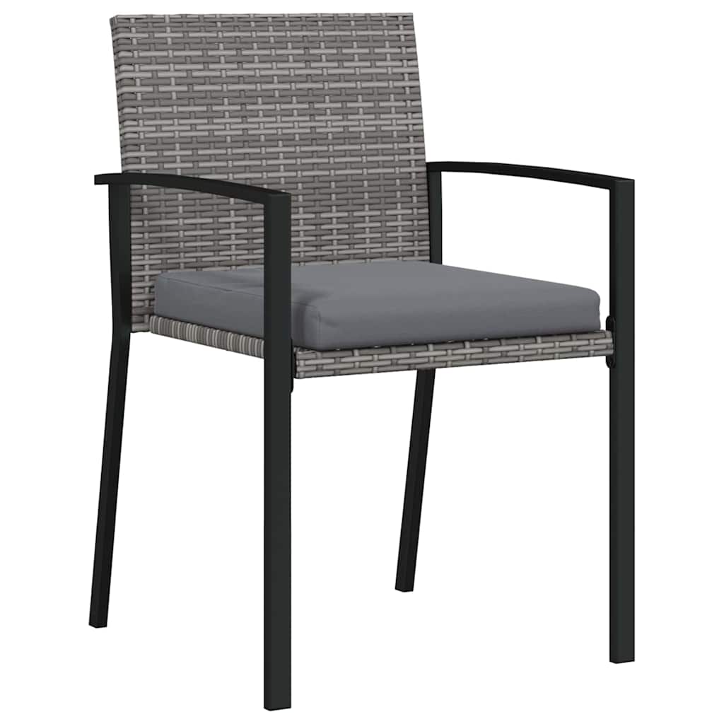 Garden Dining Set 7 pcs Grey Powder-Coated Steel