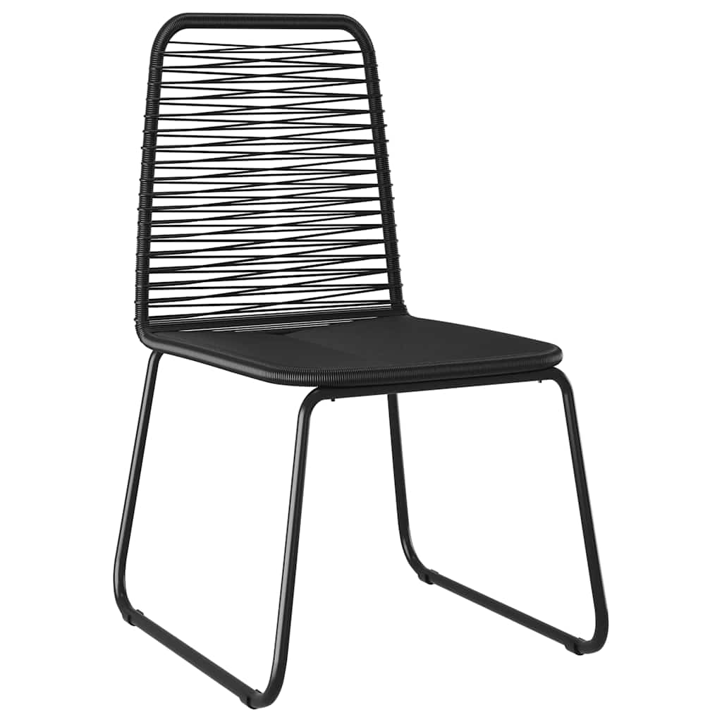 Garden Dining Set 5 pcs Black Powder-Coated Steel