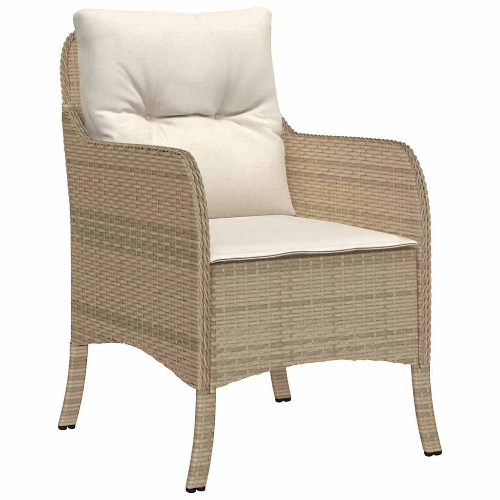 Garden Dining Set 5 pcs Beige Poly Rattan