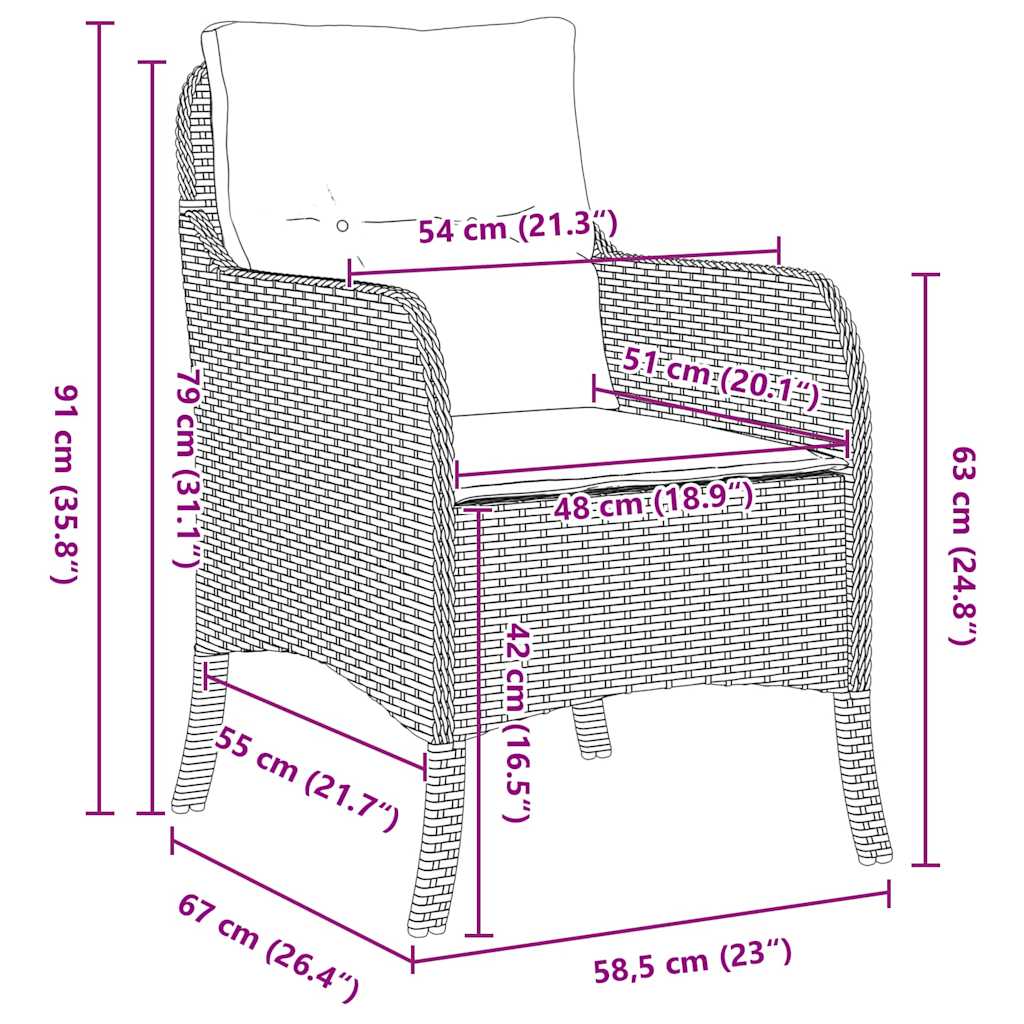 Garden Dining Set 5 pcs Beige Poly Rattan