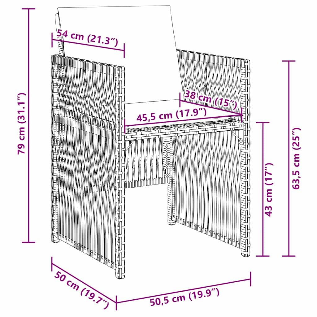 Garden Dining Set 5 pcs Light Grey Powder-Coated Steel