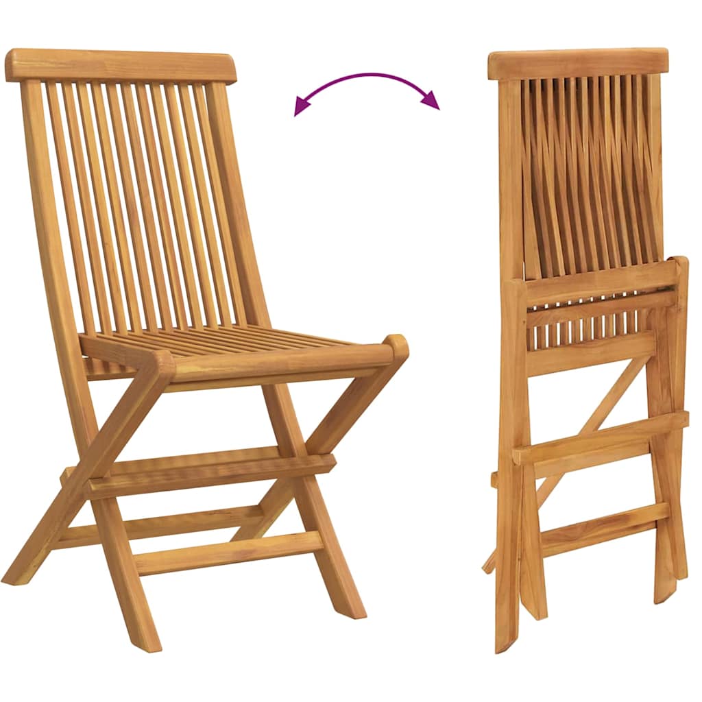 Garden Dining Set 7 pcs Brown Solid Teak Wood