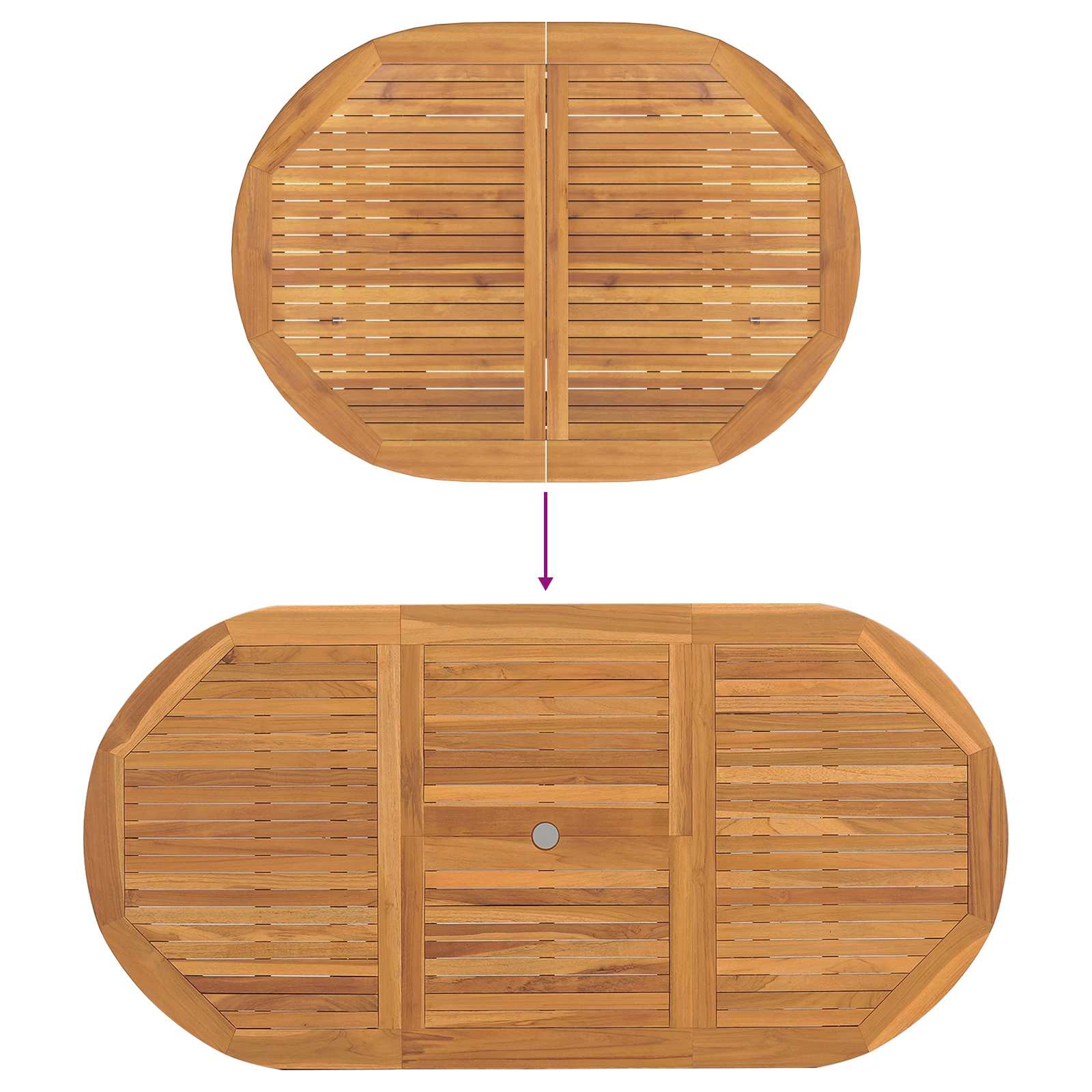 Garden Dining Set 7 pcs Brown Solid Teak Wood