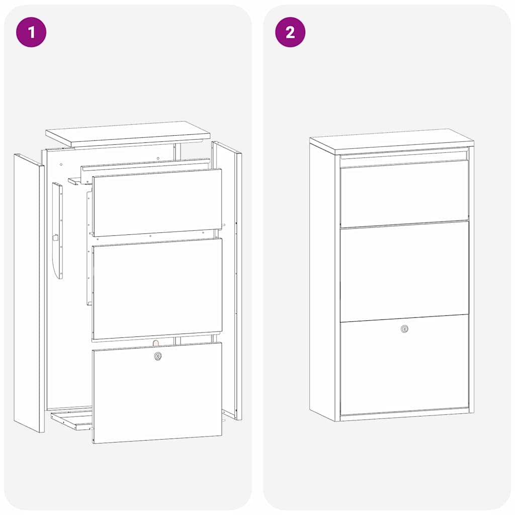 Parcel Drop Box with Storage Black 44 x 22 x 82 cm Steel