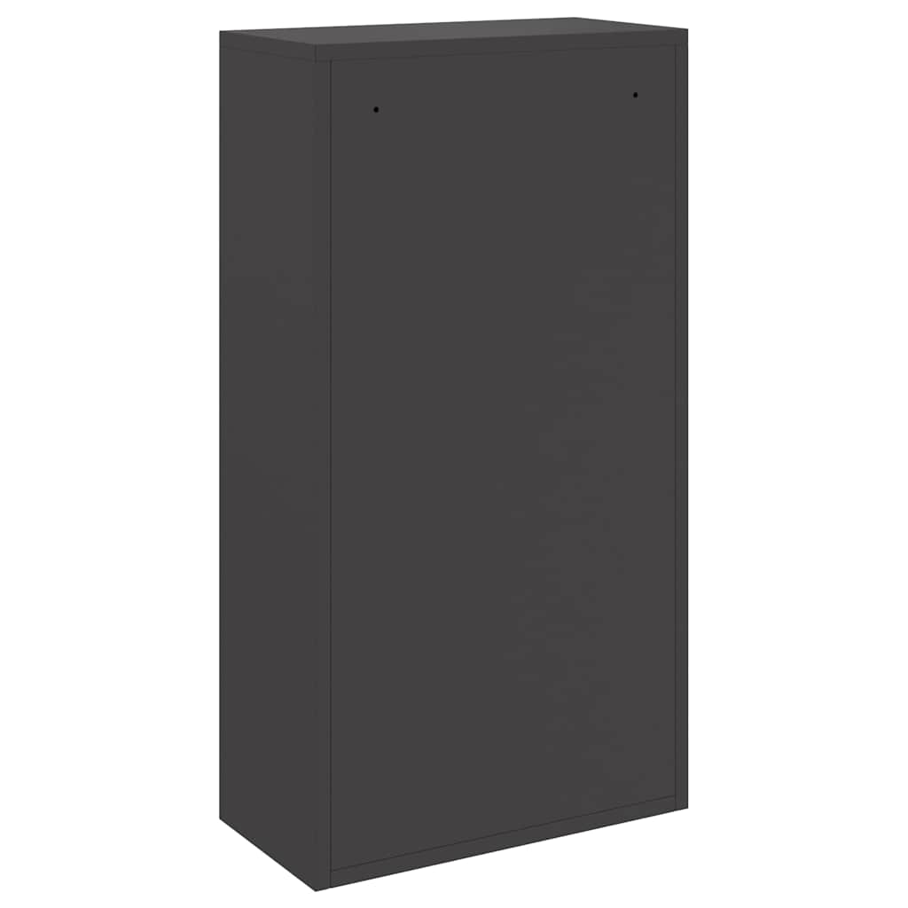Parcel Drop Box with Storage Black 44 x 22 x 82 cm Steel