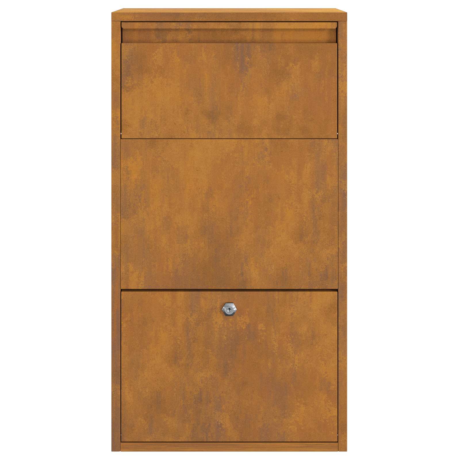 Parcel Drop Box Rusty 44 x 22 x 82 cm Weathering Steel