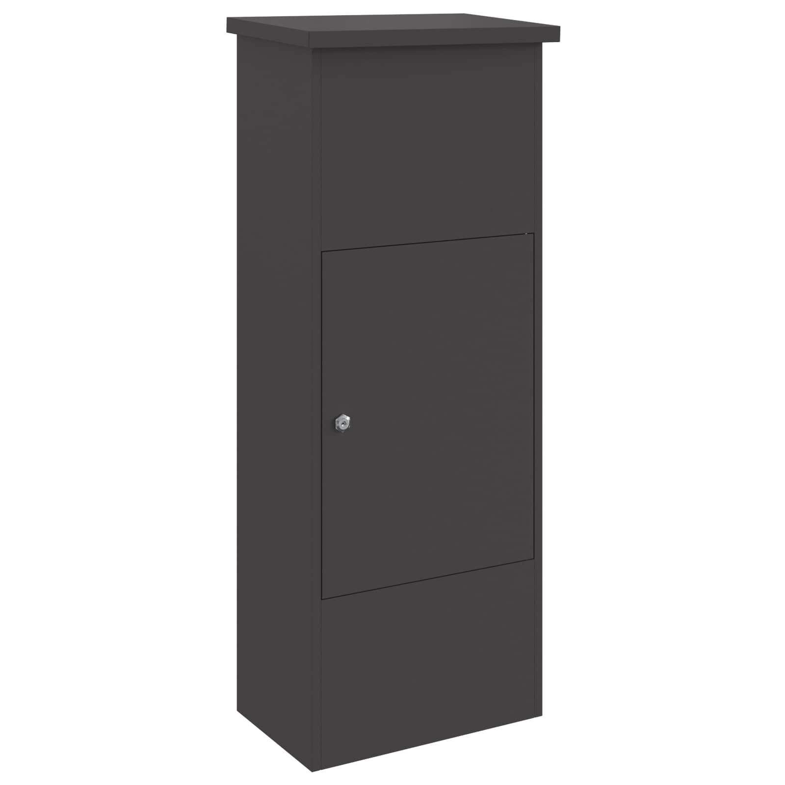 Parcel Drop Box with Storage Black 44,5 x 29 x 110,5 cm Steel