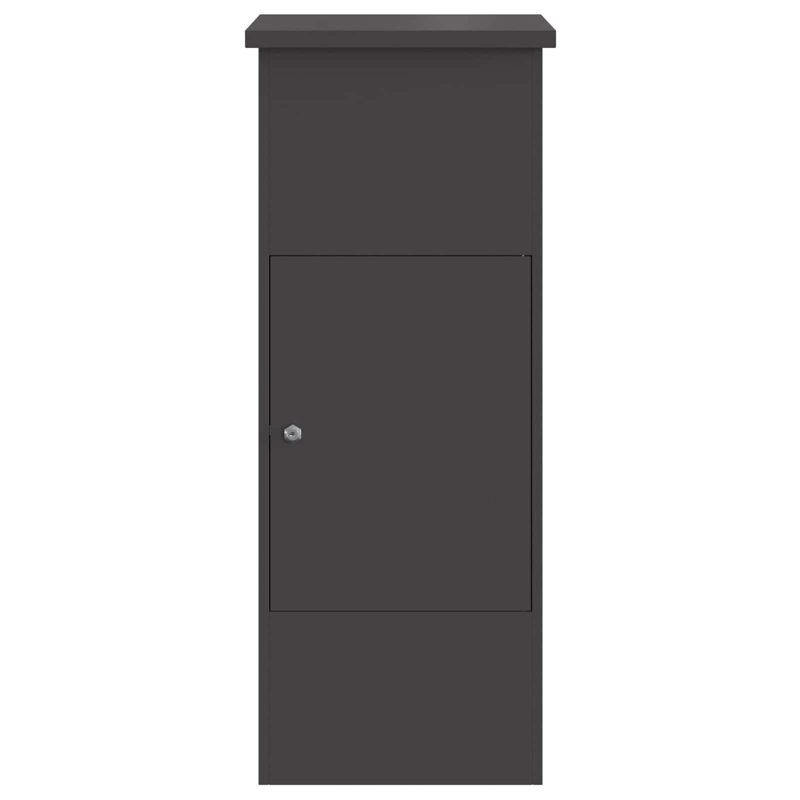 Parcel Drop Box with Storage Black 44,5 x 29 x 110,5 cm Steel