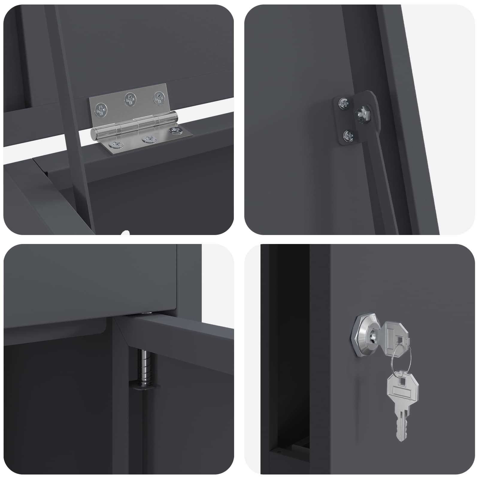 Parcel Drop Box with Door Anthracite 44,5 x 29 x 110,5 cm Steel