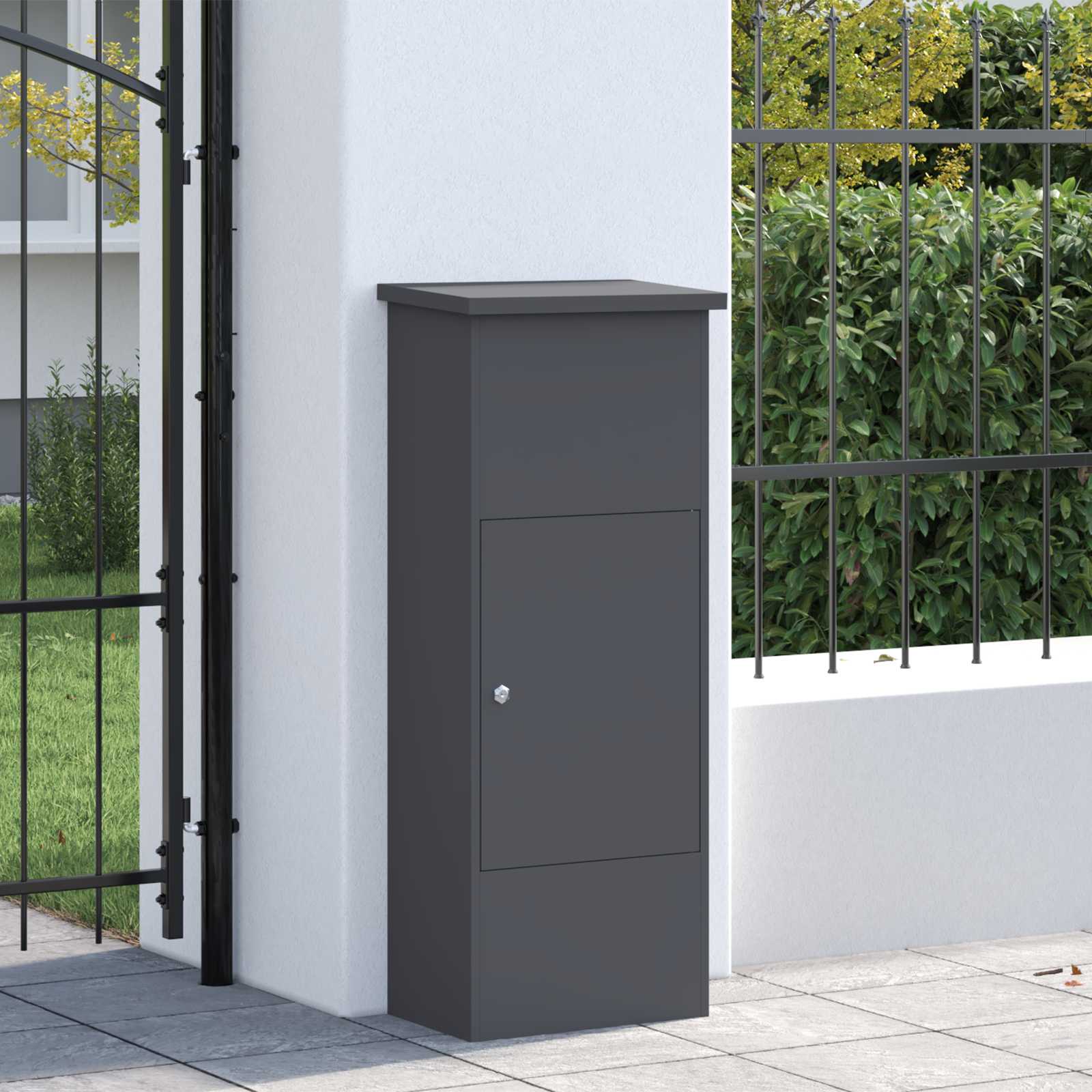 Parcel Drop Box with Door Anthracite 44,5 x 29 x 110,5 cm Steel