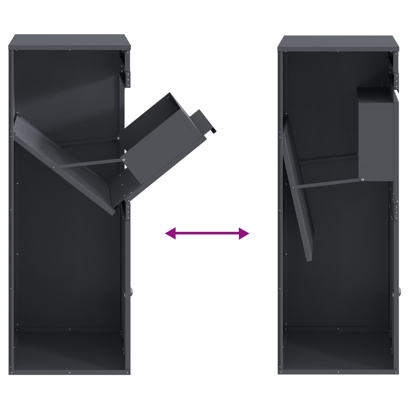 Parcel Drop Box with Storage Anthracite 47.5 x 38 x 59 cm Steel