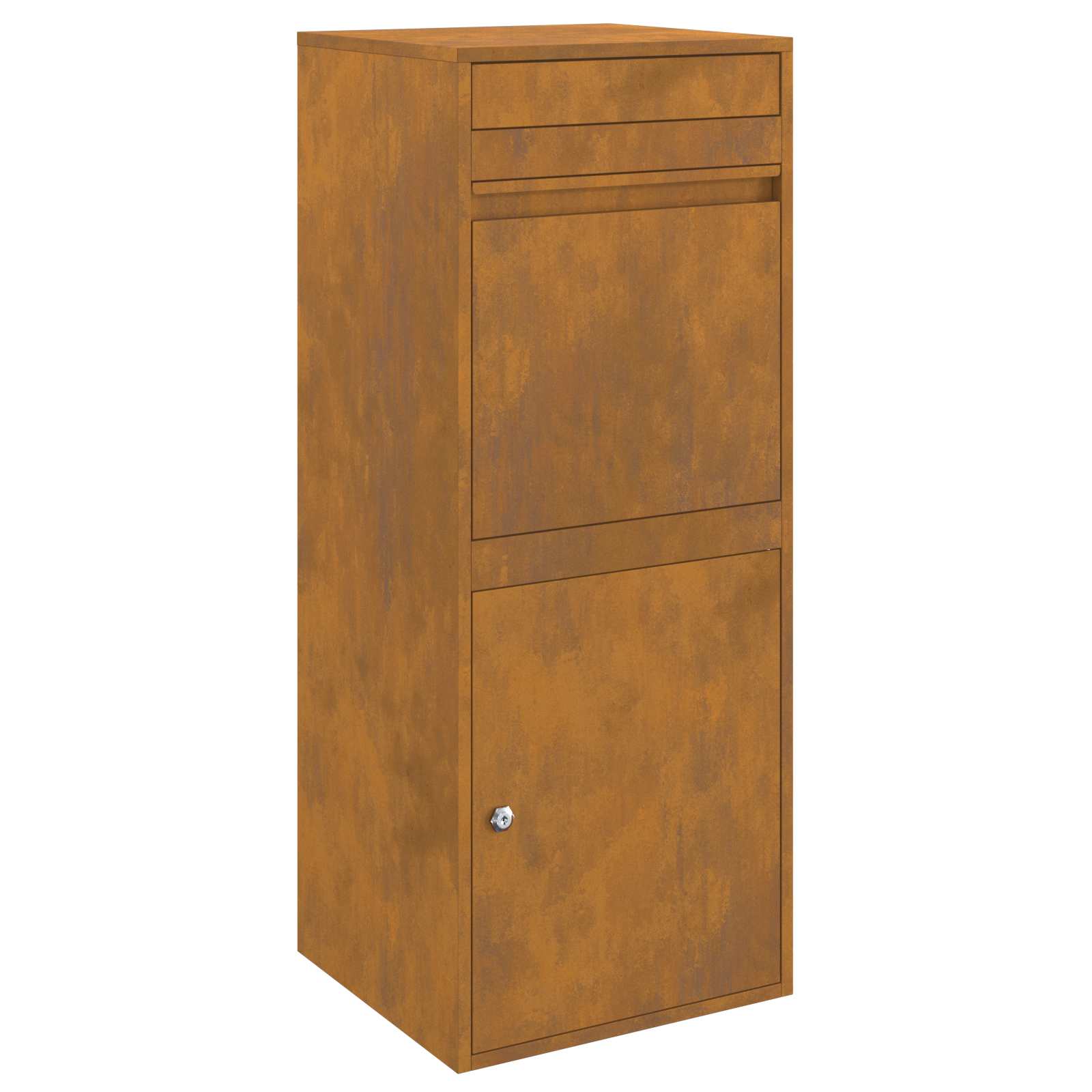 Parcel Drop Box Rusty 47.5 x 38 x 59 cm Weathering Steel