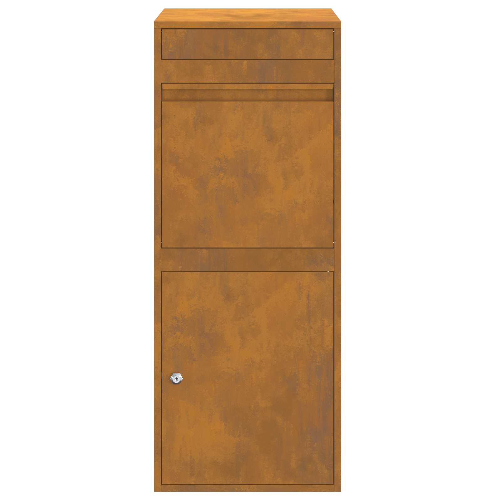Parcel Drop Box Rusty 47.5 x 38 x 59 cm Weathering Steel