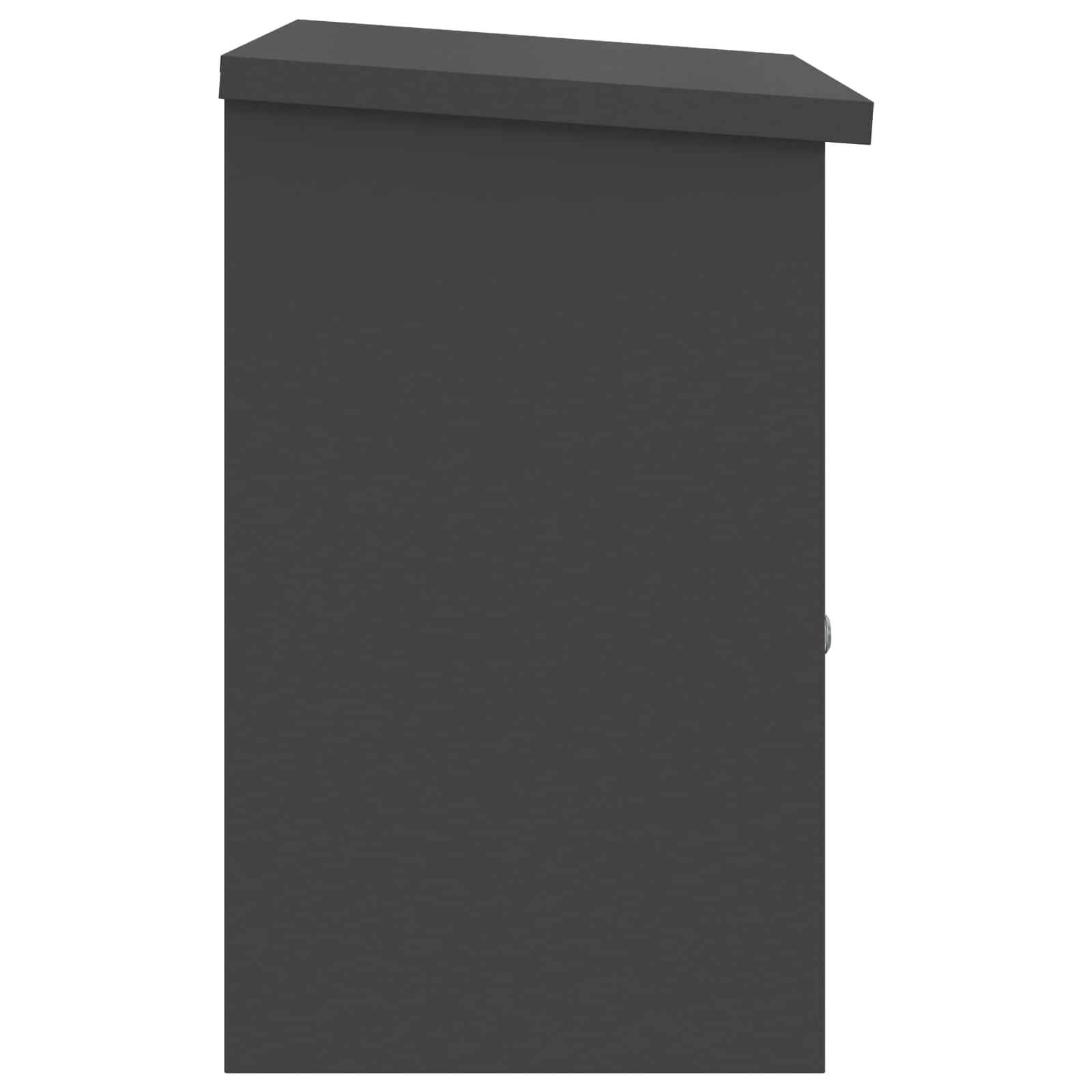 Parcel Drop Box with Storage Black 47.5 x 38 x 59 cm Steel