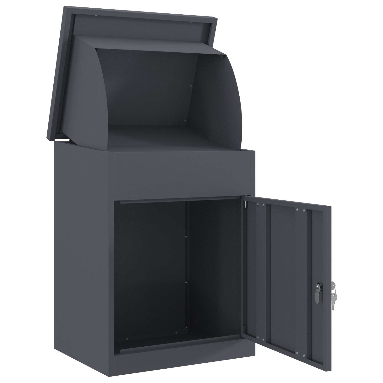 Parcel Drop Box with Storage Anthracite 47.5 x 38 x 59 cm Steel