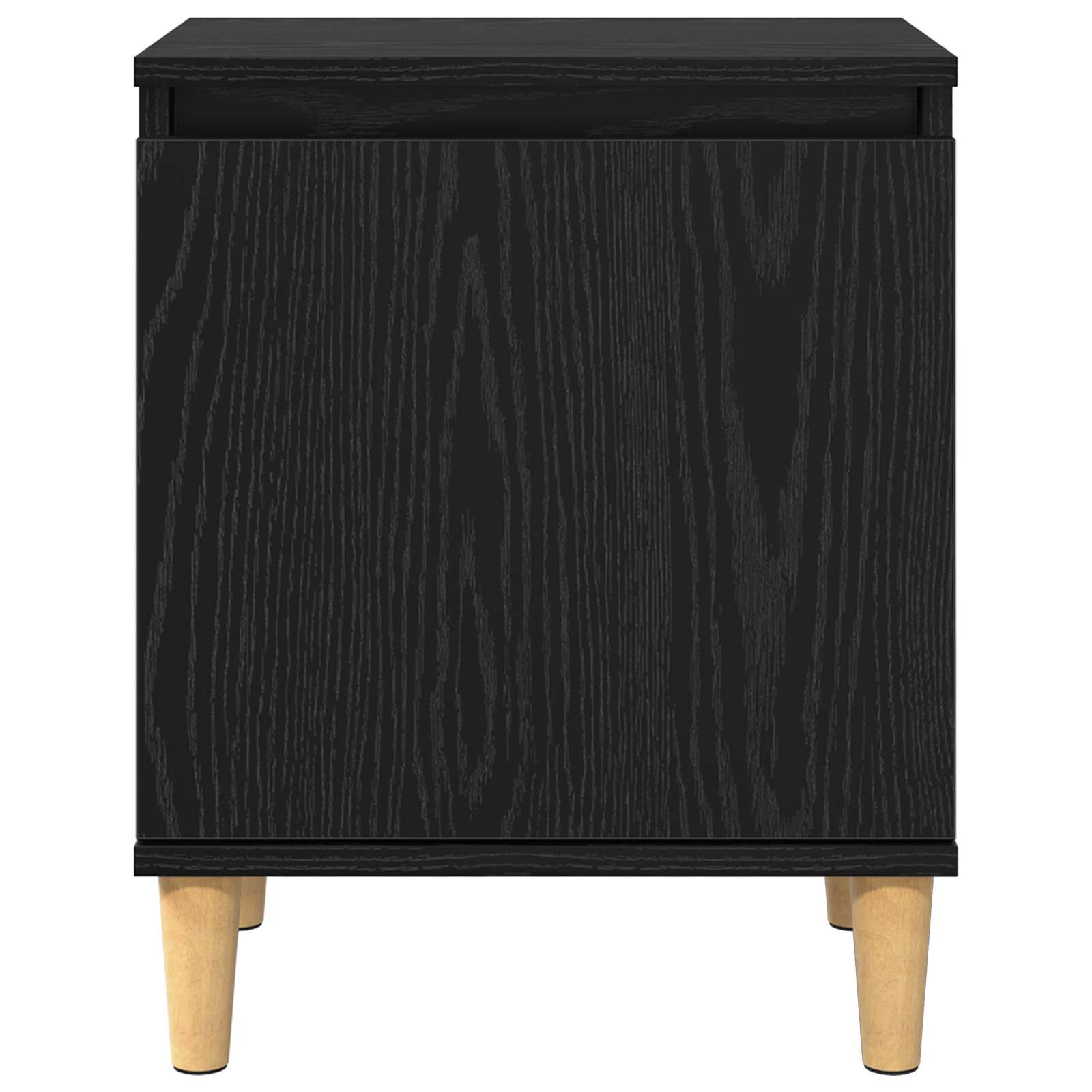 Bedside Cabinet Black Oak 40 x 30 x 50 cm Engineered Wood