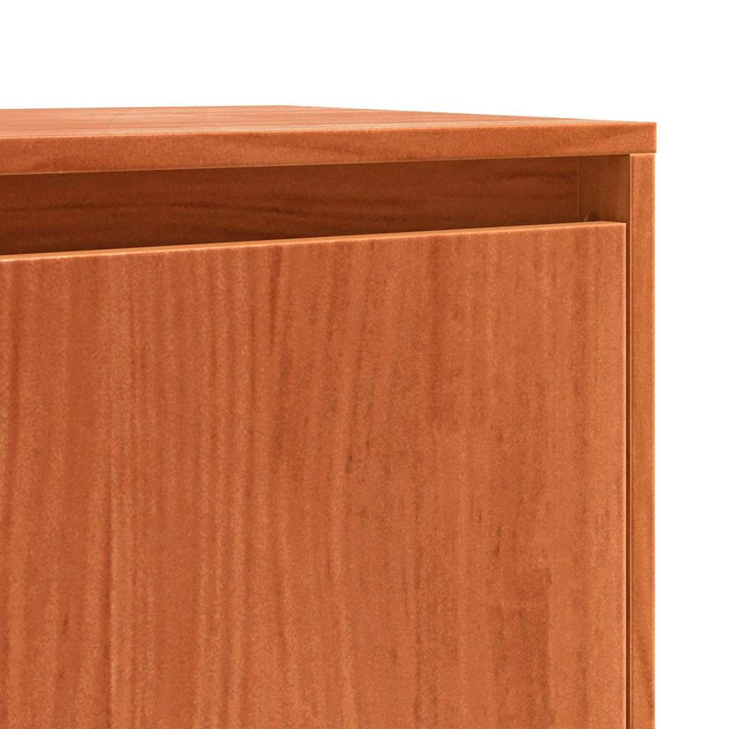 Sideboard Brown Oak 111 x 34 x 60 cm Solid Pine Wood