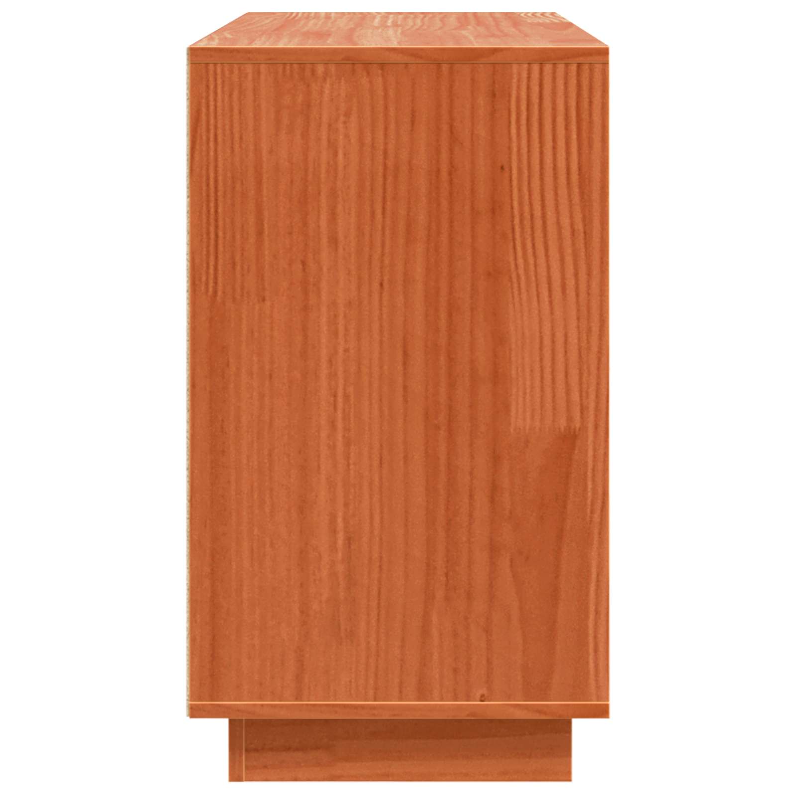 Sideboard Brown Oak 111 x 34 x 60 cm Solid Pine Wood