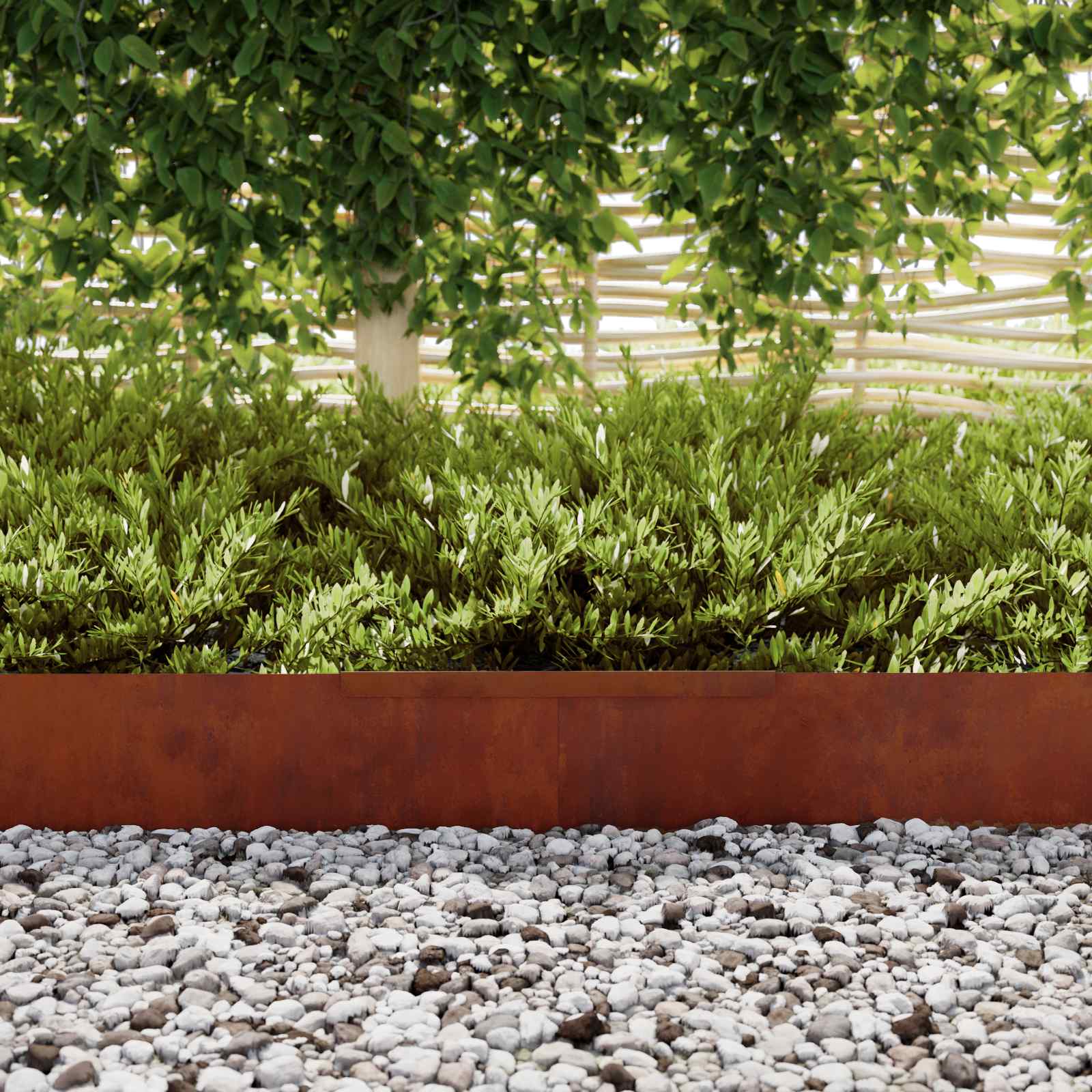 Lawn Edging 4 pcs Rusty 450 x 0.05 x 15 cm Weathering Steel