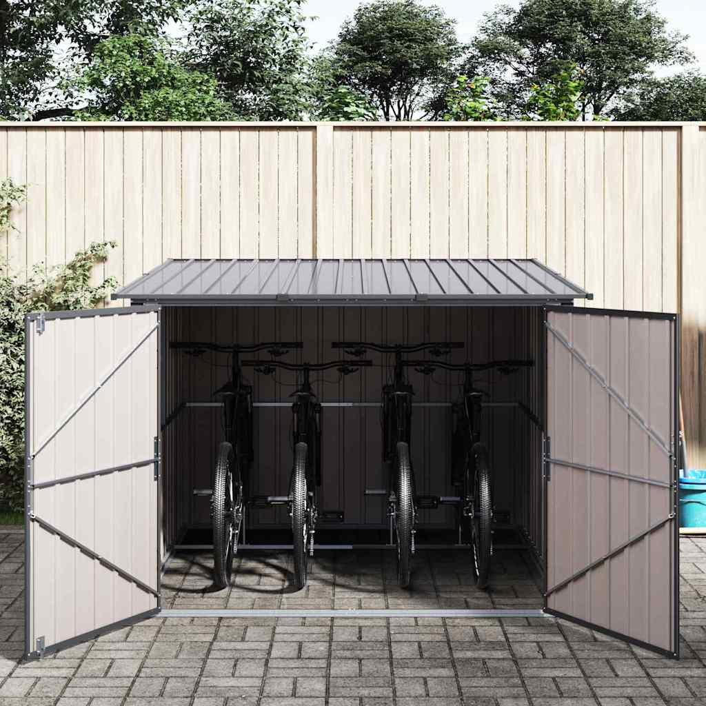 Bike Shed 3 pcs Anthracite 216 x 207 x 158 cm Metal