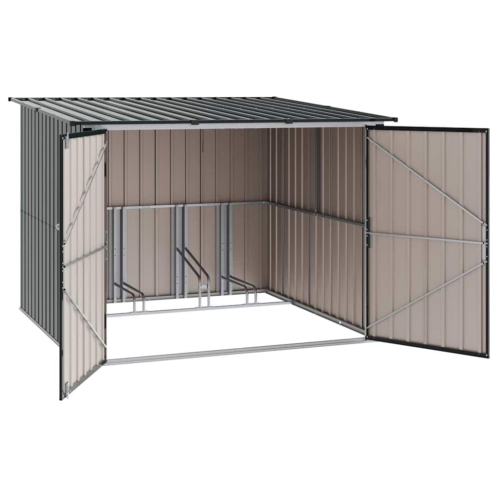 Bike Shed 3 pcs Anthracite 216 x 207 x 158 cm Metal