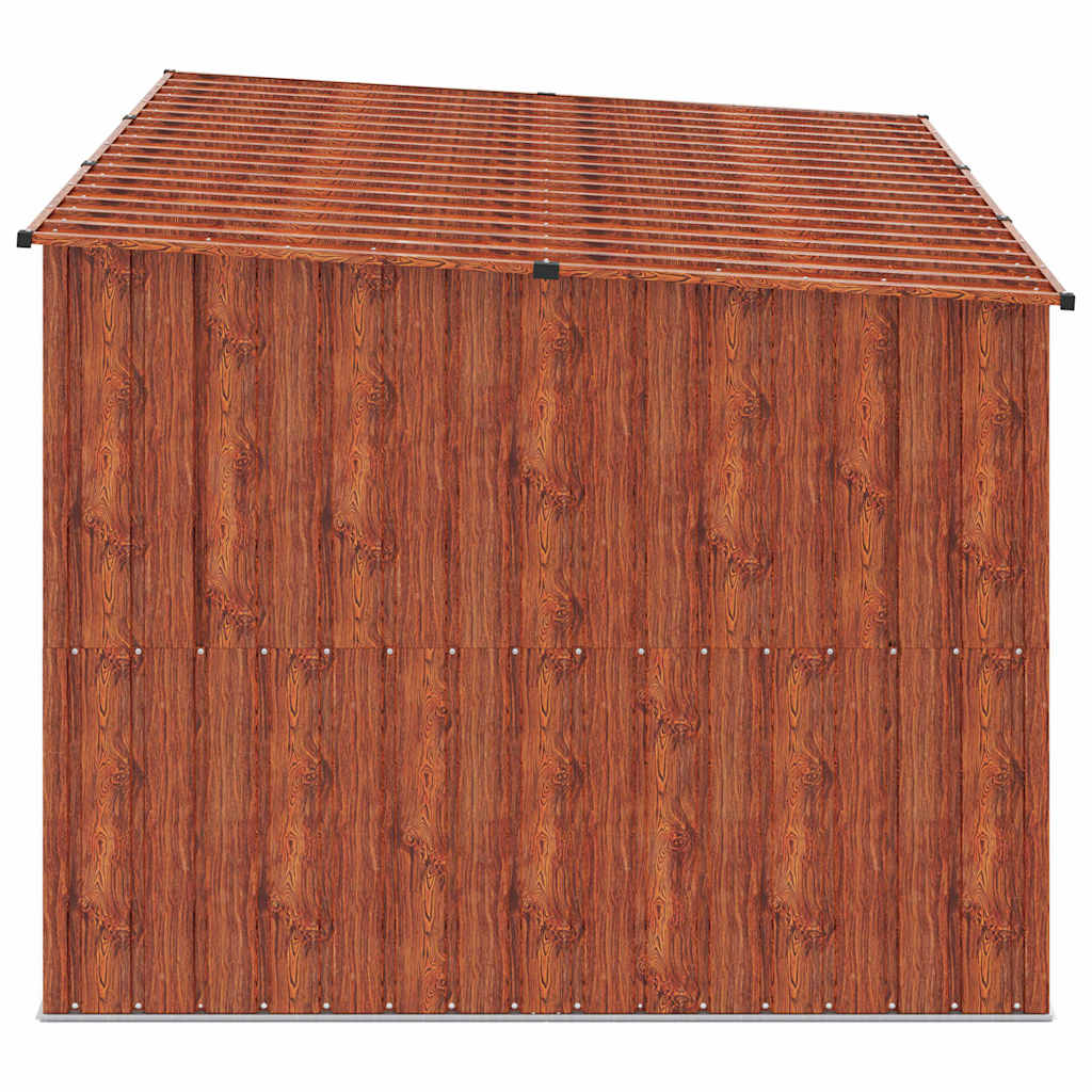 Bike Shed 3 pcs Brown 216 x 207 x 158 cm Metal
