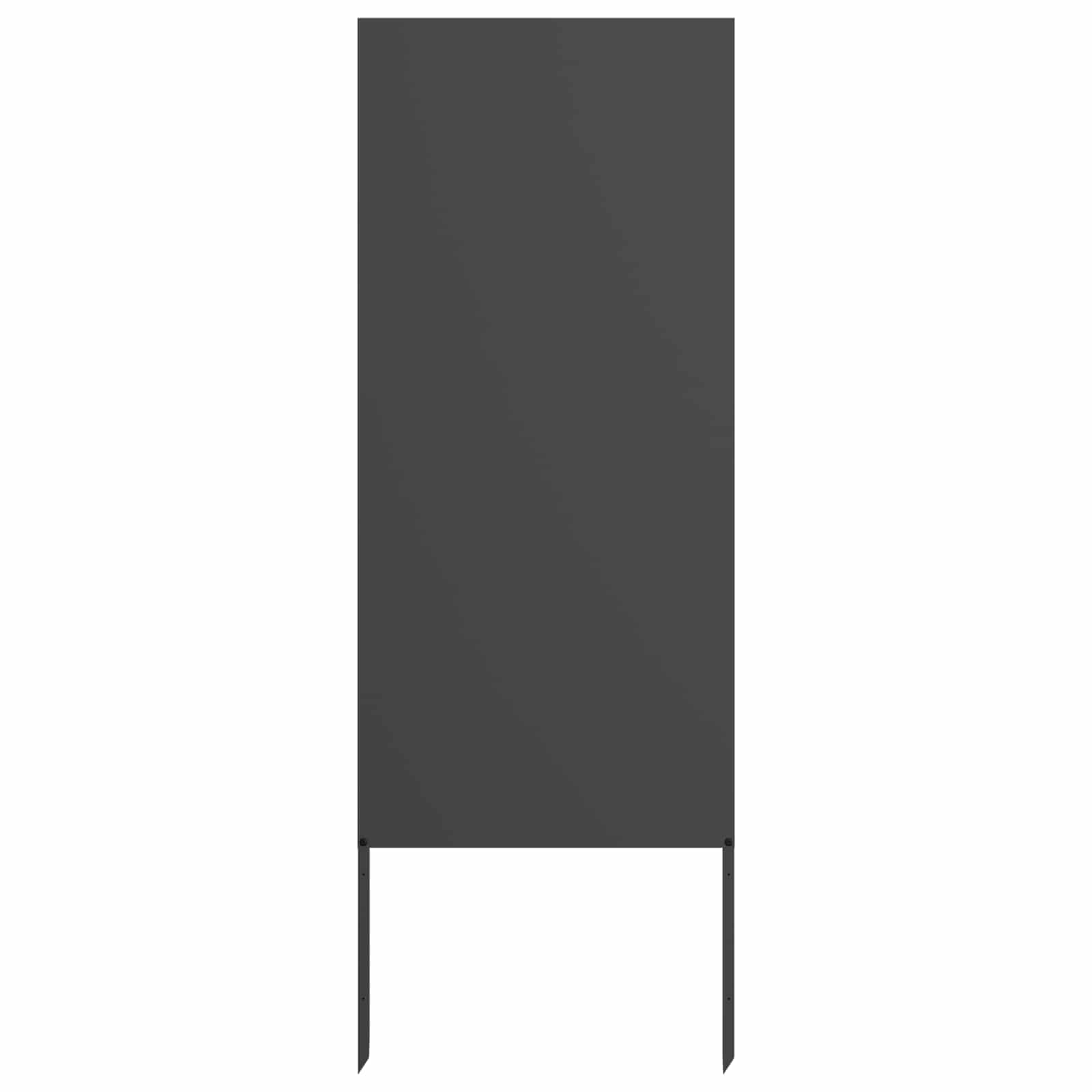 Garden Privacy Screen Black 50 x 140 cm Cold-rolled steel