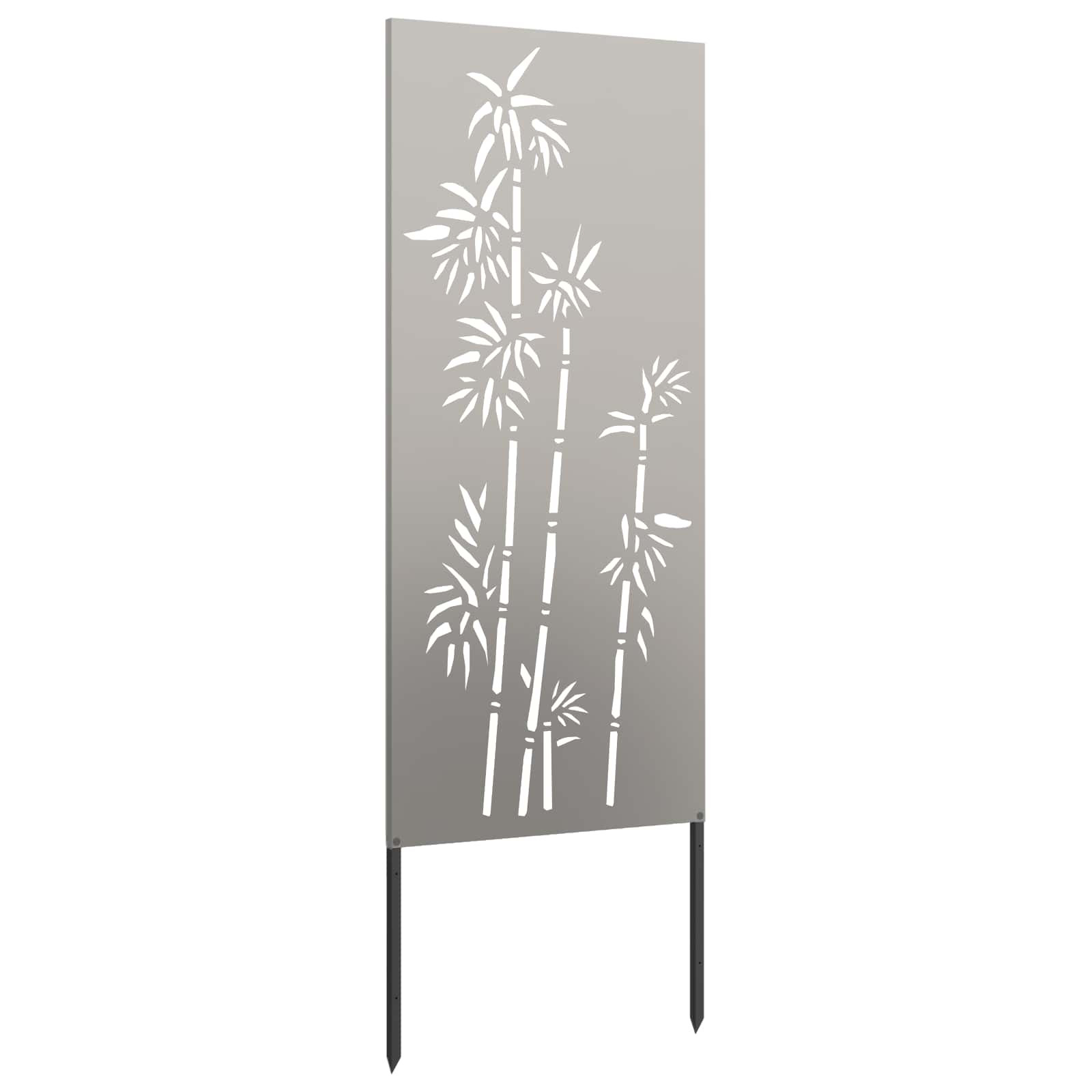 Garden Privacy Screen Floral Rusty 50 x 140 cm Weathering Steel