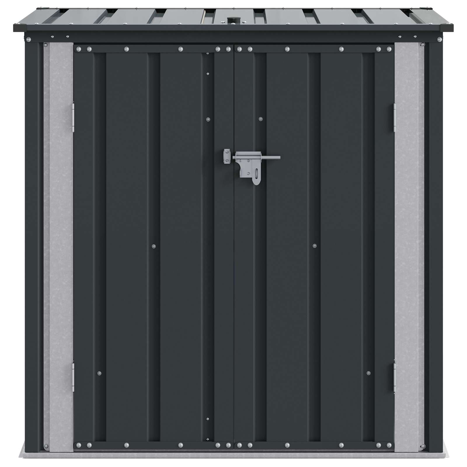 Garden Storage Box Black 101.5 x 57 x 100.5 cm Steel