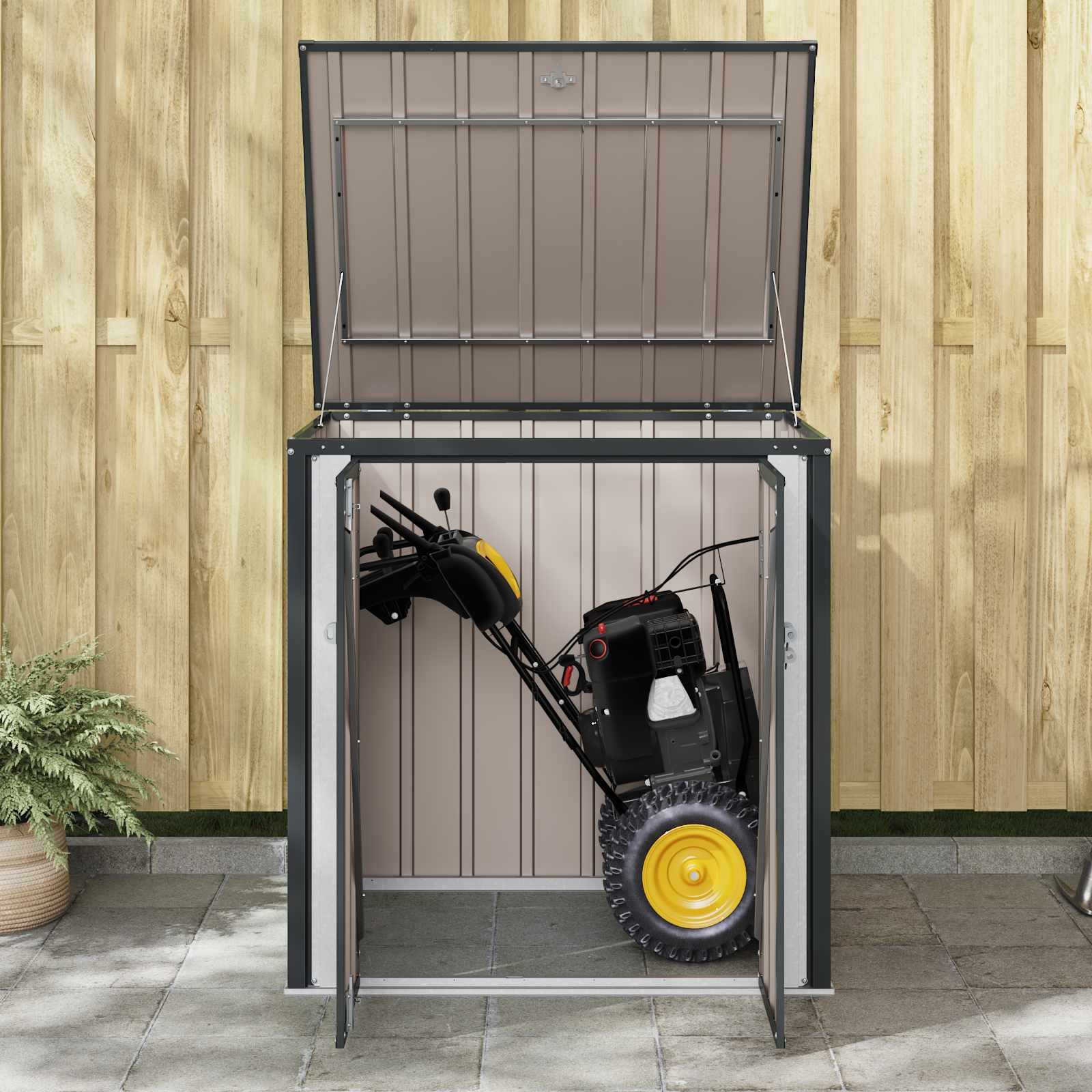 Garden Storage Box Black 101.5 x 82 x 100 cm Steel